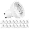 Luxrite MR16 LED Light Bulbs 6.5W (50W Equivalent) 500LM 5000K Bright White Dimmable GU10 Base 16-Pack LR21503-16PK